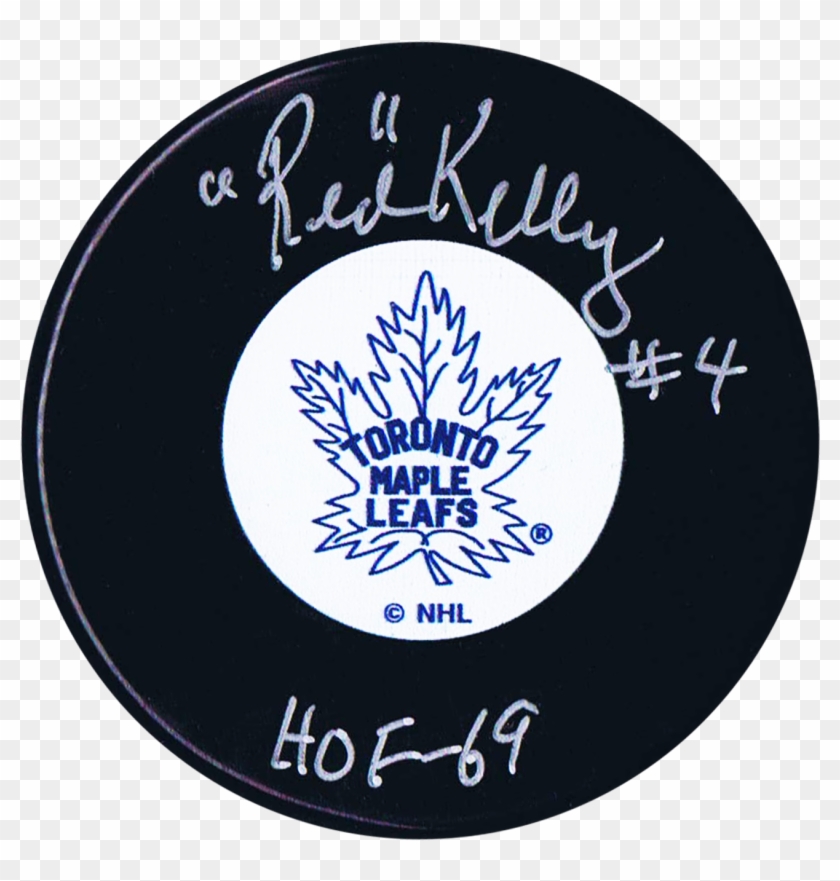 Red Kelly Autographed Toronto Maple Leafs Puck - Toronto Maple Leafs Clipart