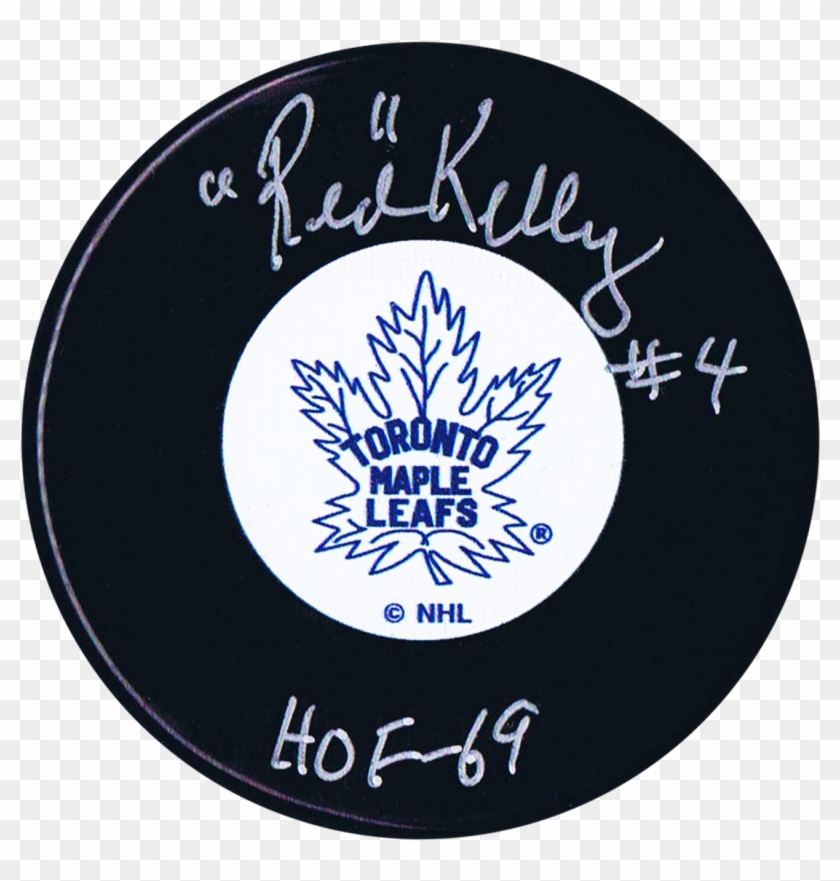 Red Kelly Autographed Toronto Maple Leafs Puck - Toronto Maple Leafs Clipart #3292658