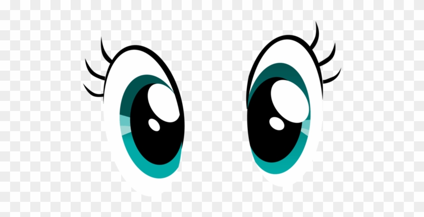 Cute Eye Cartoon - Eyes With Lashes Clipart - Png Download #3292776