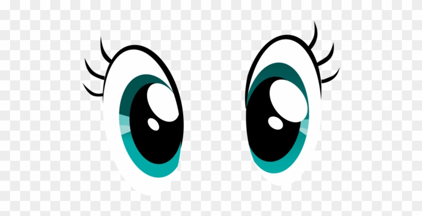 Cute Eye Cartoon - Eyes With Lashes Clipart - Png Download