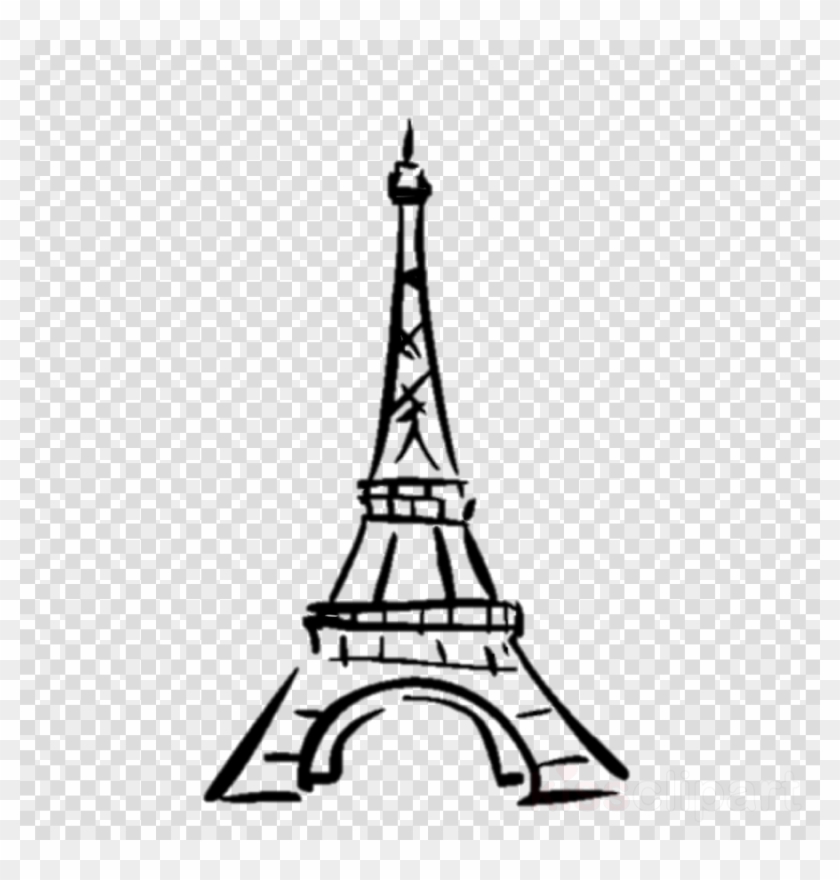 Download Eiffel Tower Cartoon Drawing Clipart Eiffel - Eiffel Tower Cartoon Easy - Png Download