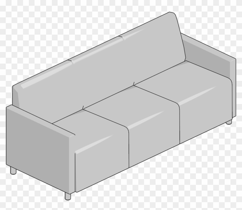 Sofa,coupe Wood Legs - Sofa Bed Clipart