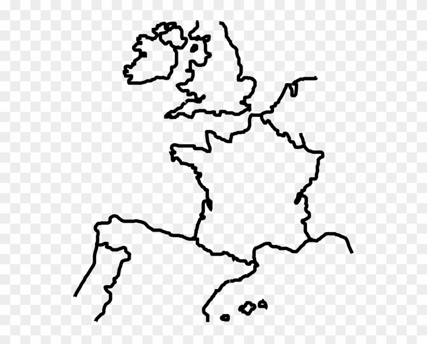 West Europe Outline Map Clipart