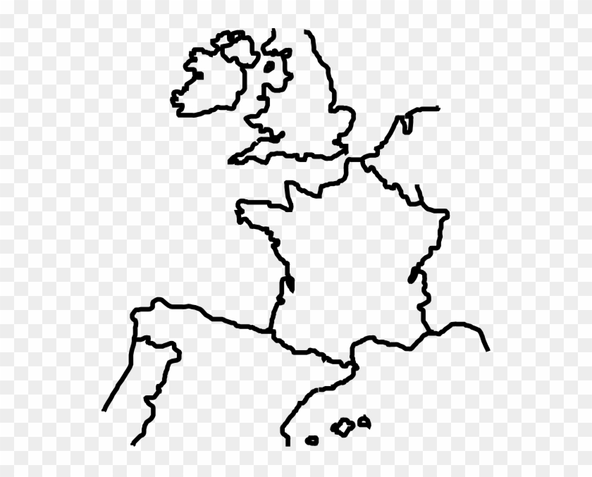 West Europe Outline Map Clipart #3293543