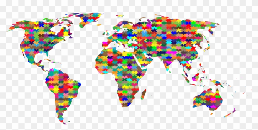 World Map Robinson Projection Border - International Labour Organisation Members Clipart