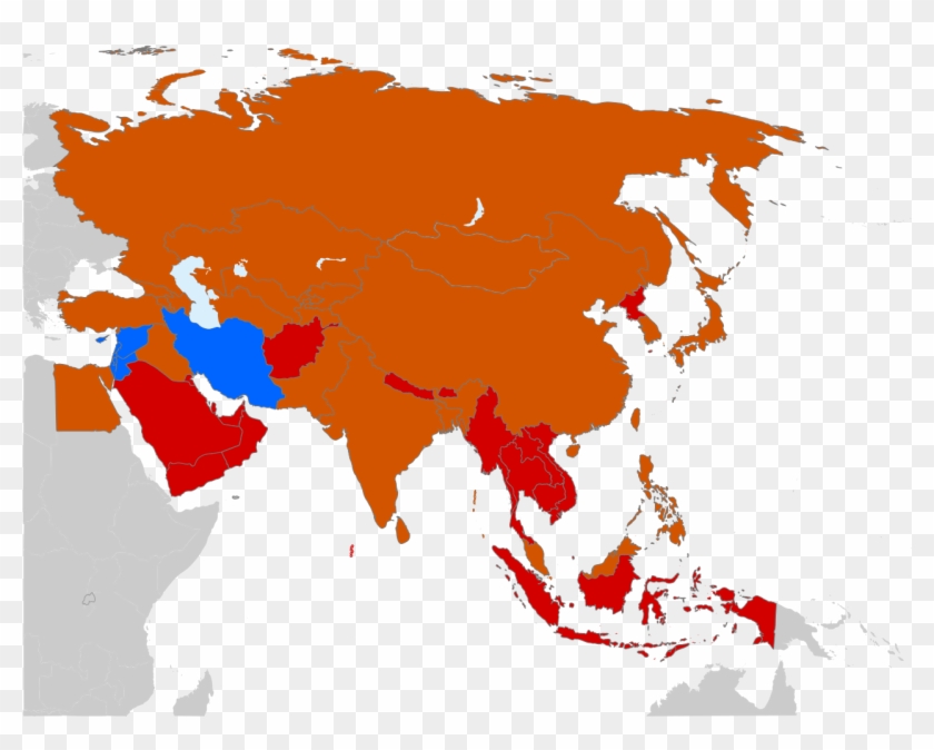 Daylight Saving Time In Asia - Asia Only Clipart #3294582