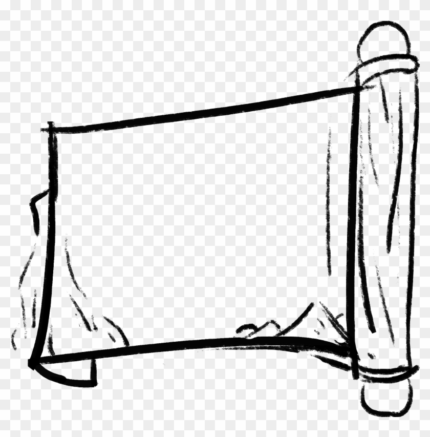 Chinese Style Ink Border Scroll Png And Psd - Ink Clipart