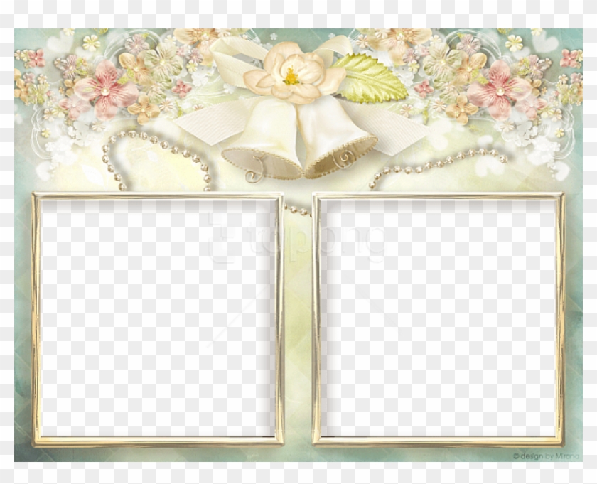 Free Png Soft Transparent Double Wedding Frame Background - Double Photo Frame Wedding Clipart