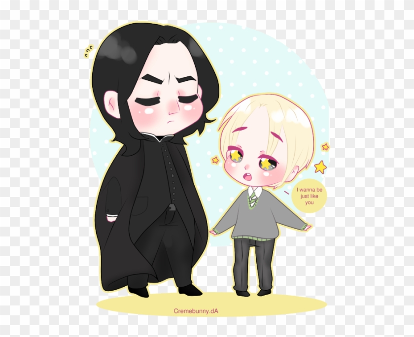 Draco Malfoy Fanart Poop5 Kawaiidesu Alanrickman Chibisnape - Creme Bunny Chibi Drarry Clipart #3296056