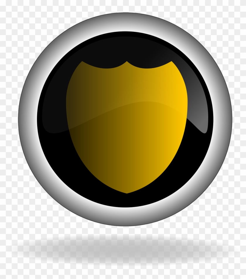 Protection Shield Button Icon Png Image - Internet Clipart #3296284