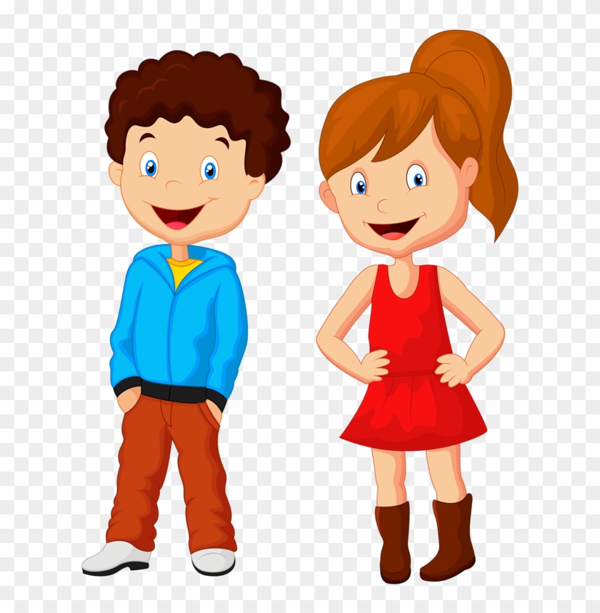 Walking Clipart Primary School Boy - 2 Enfants Clipart - Png Download