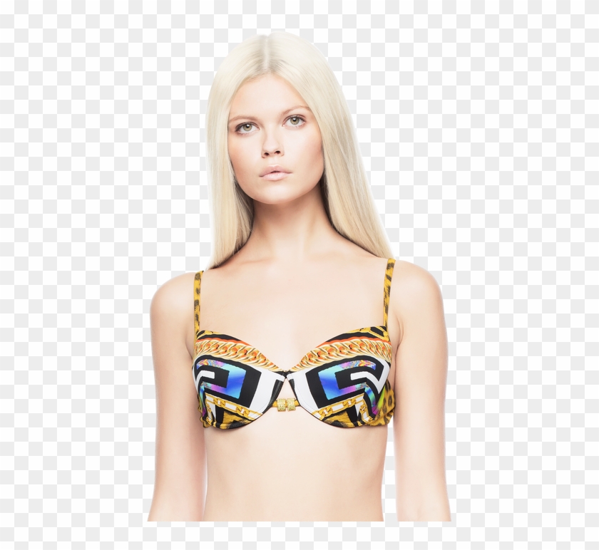 Versace Pyschedelic Bikini Top - Swimsuit Top Clipart