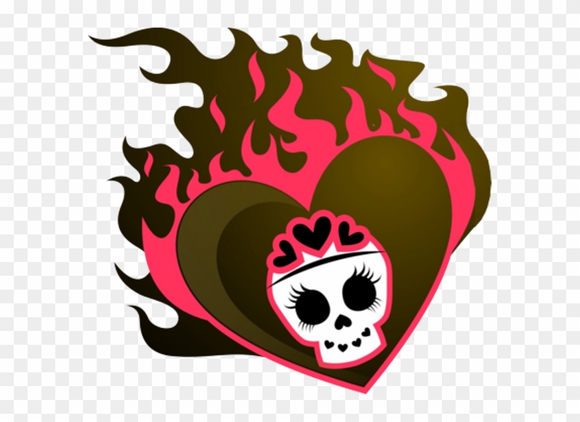 Girly Skull Heart Mug , Png Download - Valentines Skull Clipart #3297471
