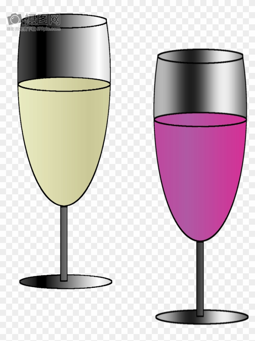 Red And White Wine - Wine Glass Clipart