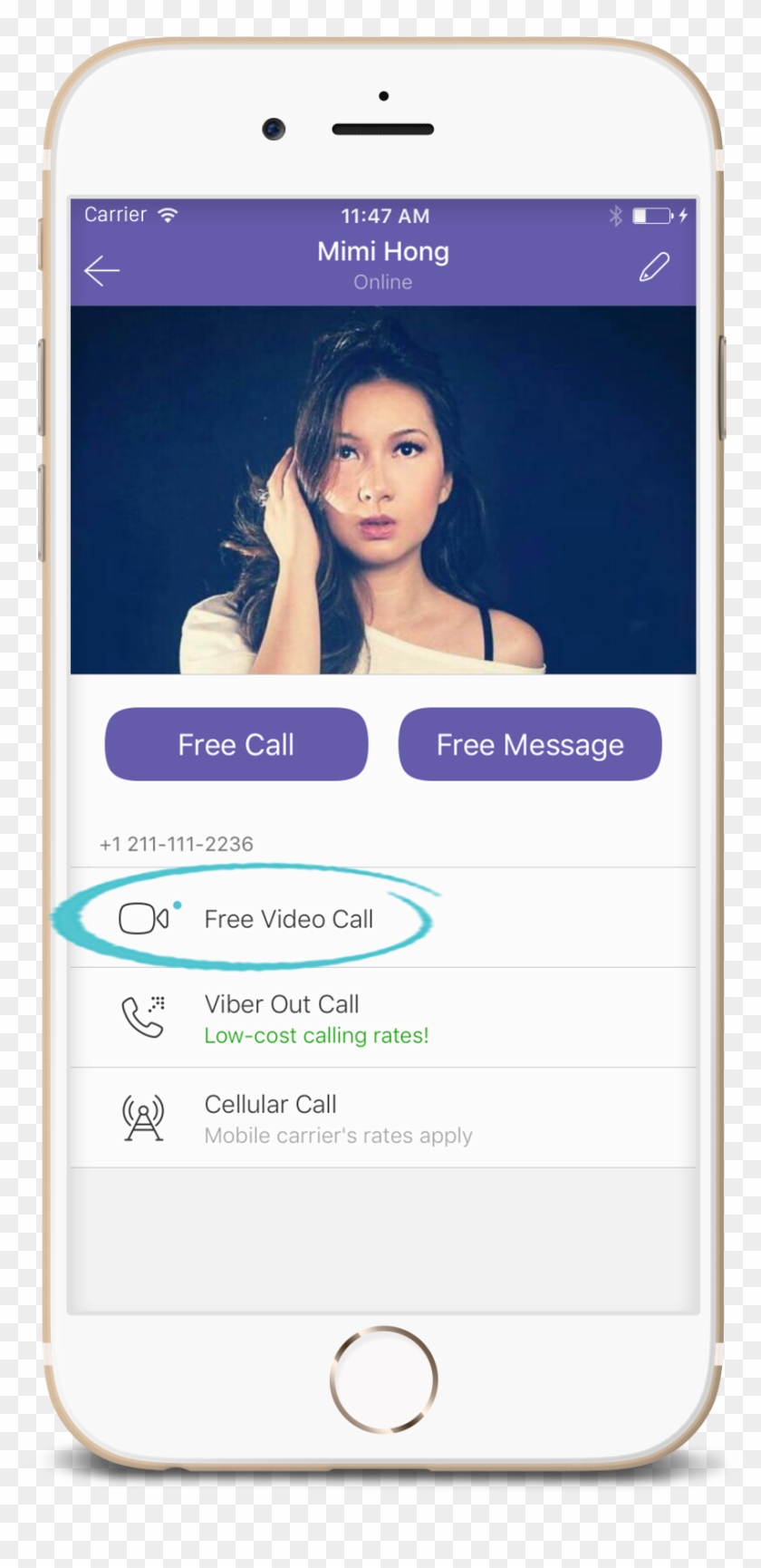 Video Call Snapshot 3 Png - Номера Девушек В Вайбере Clipart #3297848