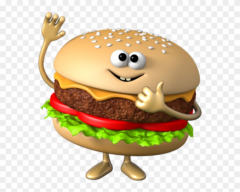 Hamburger Veggie Burger Fast Food Hot Dog Clip Art - Burger Cartoon Png Transparent Png