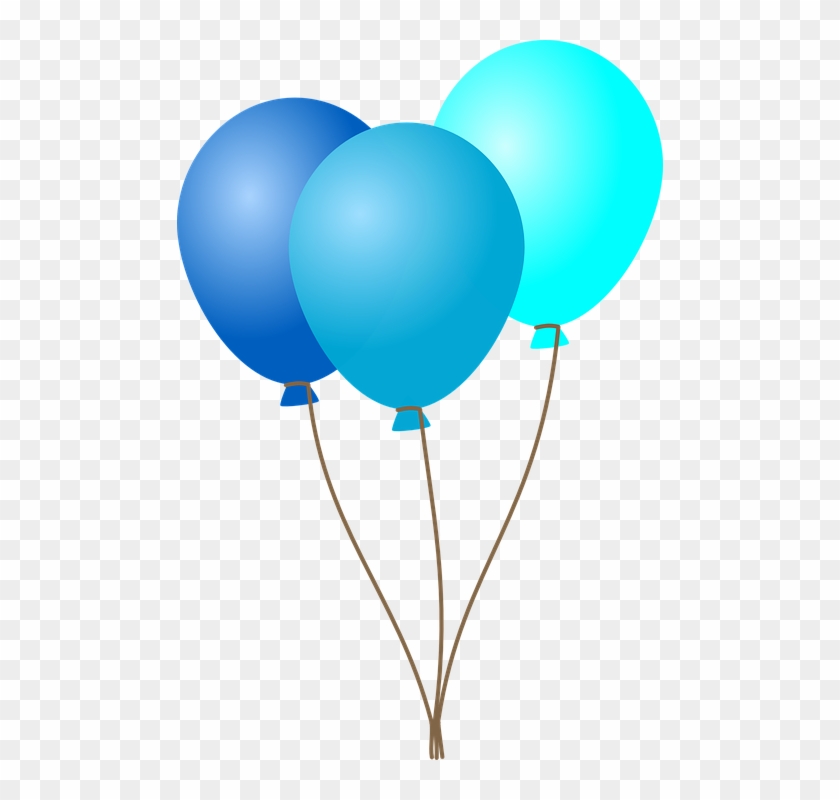 Fiesta De Cumpleaños, Globos, Azul - Balloons Clipart - Png