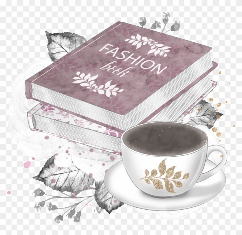 This Backgrounds Is Book Coffee Cartoon Transparent - Watercolor Painting Clipart #3298396