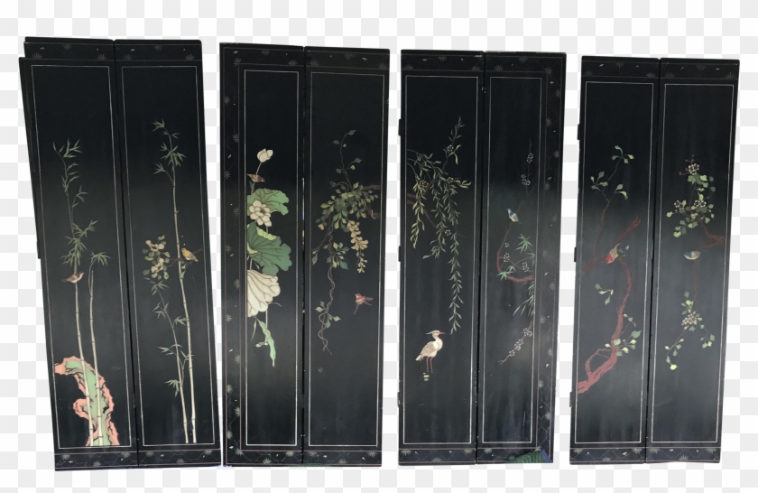 Vintage Chinese Room Divider Screen - Cupboard Clipart #3298436