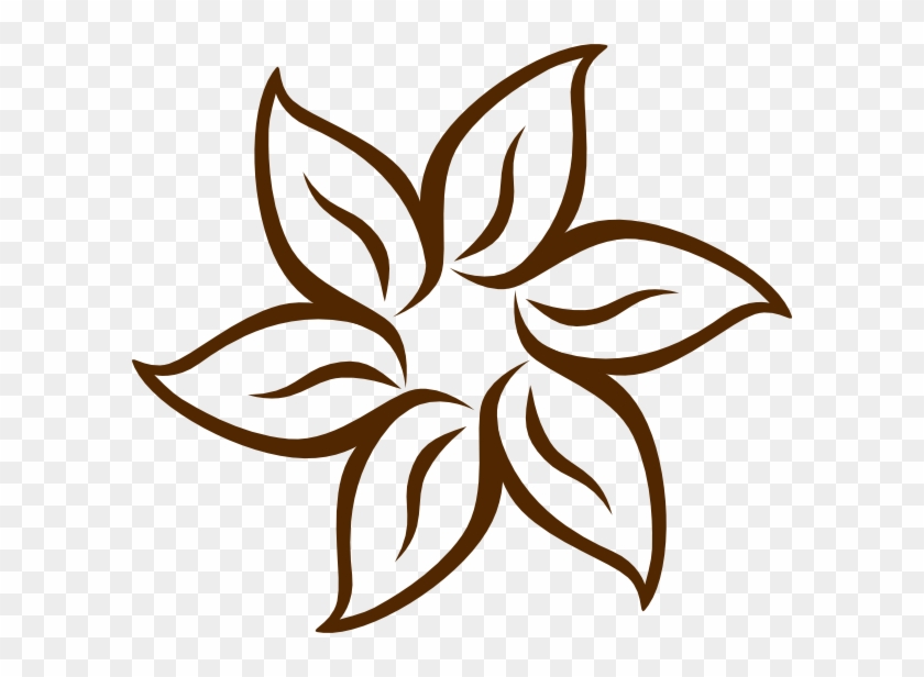 How To Set Use Brown Flower Svg Vector - Simple Flower Drawing Clipart