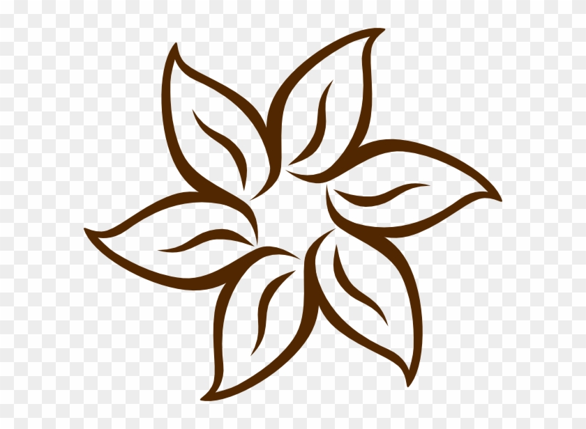 How To Set Use Brown Flower Svg Vector - Simple Flower Drawing Clipart #3299040