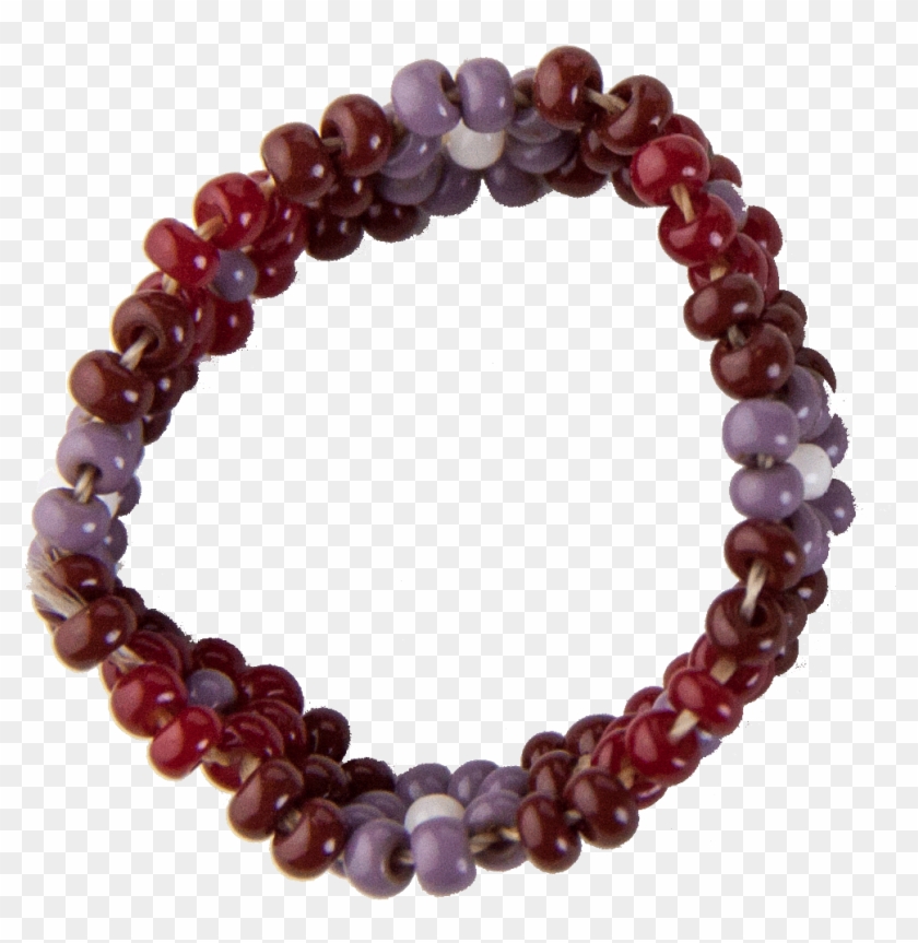 Anillo De Chaquira Flores Moradas - Bracelet Clipart #3299091