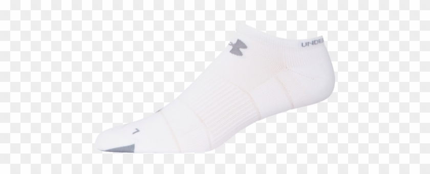 Under Armour Men's Ua No Show White Run Invisibles - Sock Clipart #3299235
