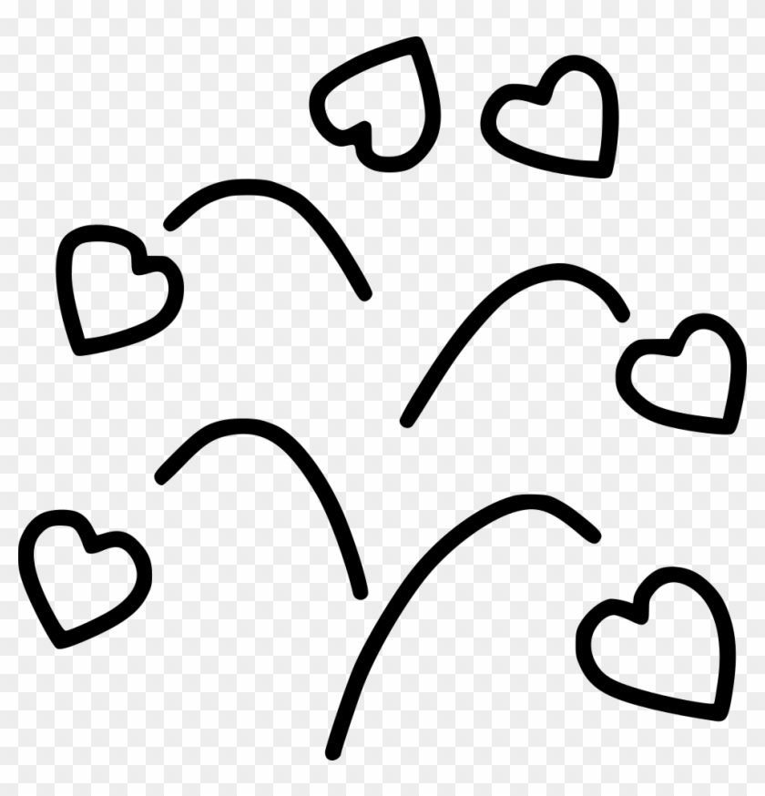 Blossom Day Tree Heart Comments - Line Art Clipart