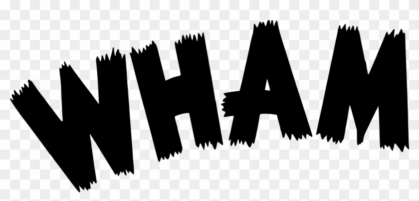 Computer Icons Black And White Wham - Wham Word Clipart