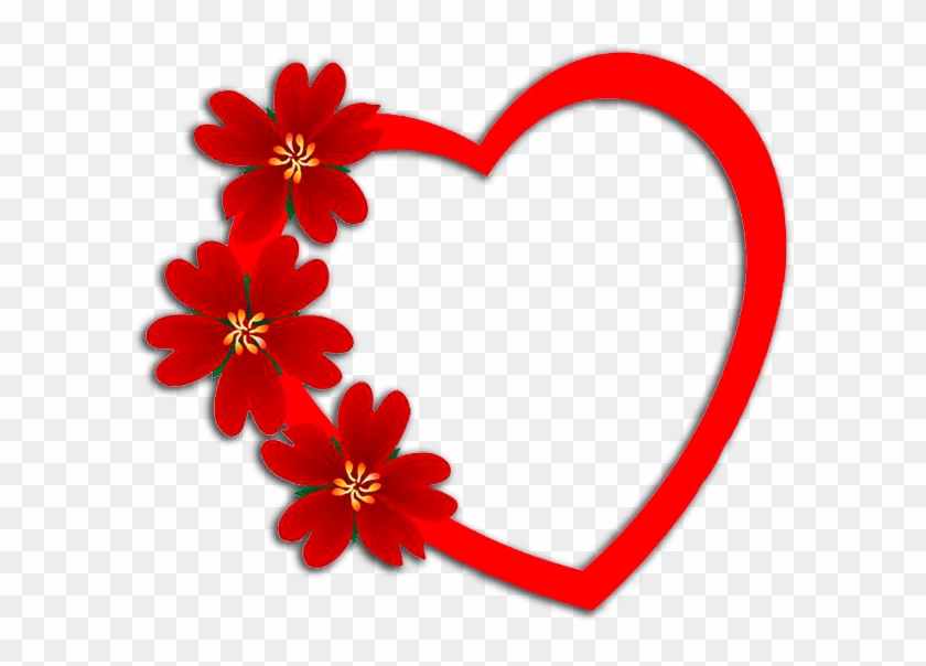 Corazón Con Flores - Coração Dia Das Mães Clipart #3299711