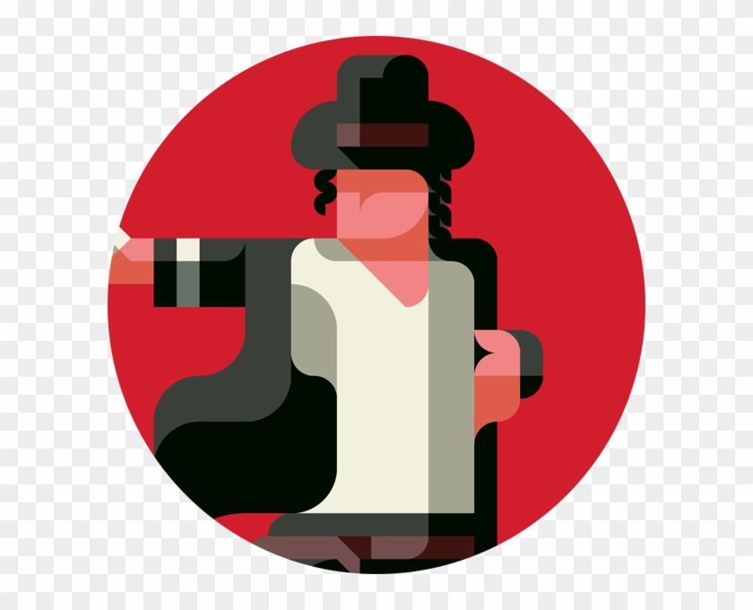 Michael Jackson The King Of Pop With A Drawing App - Michael Jackson Flat Design Clipart