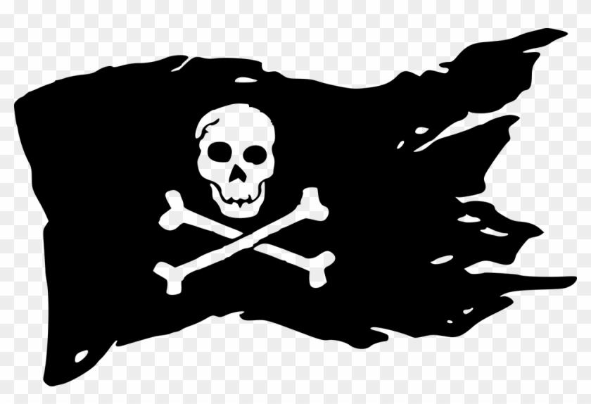 Jolly Roger Flag Piracy Decal Skull And Crossbones - Pirate Flag No Background Clipart
