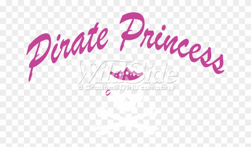 Pirate Princess - Skull Crossbones - Calligraphy Clipart