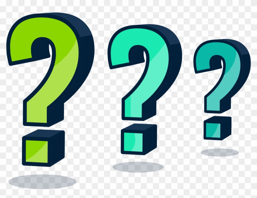A Row Of Three Question Marks, They Are In Different - Illustration Clipart #330754