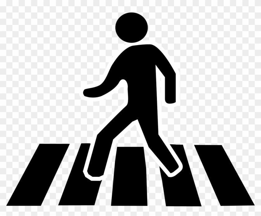 Pedestrian Cross-walk Street Png Image - Zebra Crossing Clip Art Black And White Transparent Png #330781