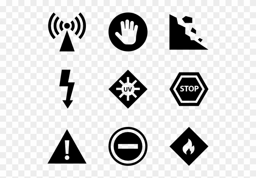 Universal Warning Signals - Warning Icons Font Clipart #330898