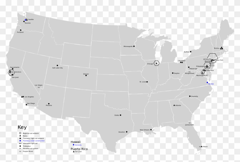 Usa State Map Chicago Png Transparent Stock - Us Maps States Clipart