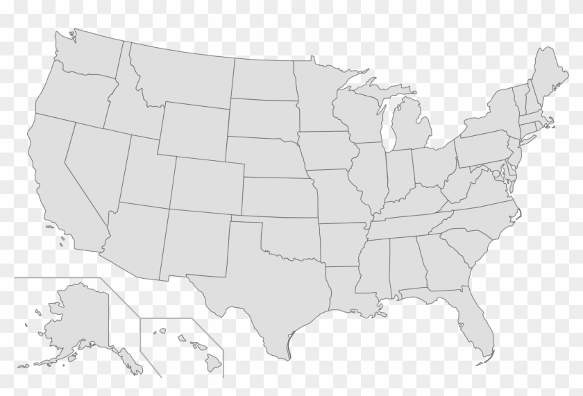 Us Map Clipart Transpatent - United States Transparent Map - Png Download #331000