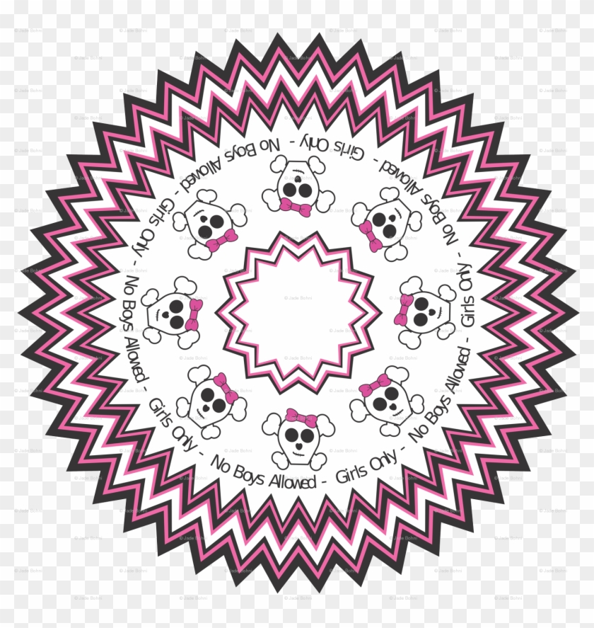 Girl Skull & Crossbones Circle Skirt Wallpaper Clipart