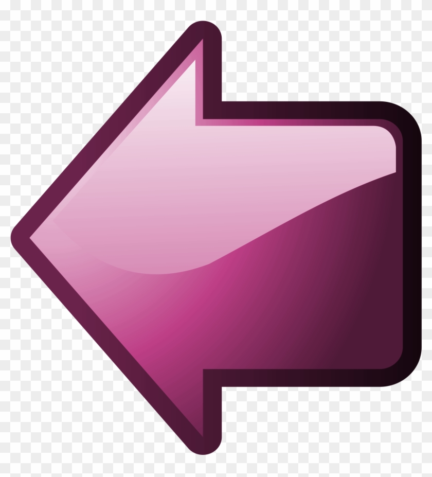 Nuvola Arrow Left Pink - Icon Clipart #331717