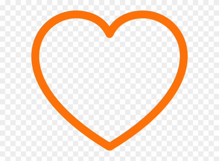 600 X 537 2 - Orange Heart Icon Png Clipart