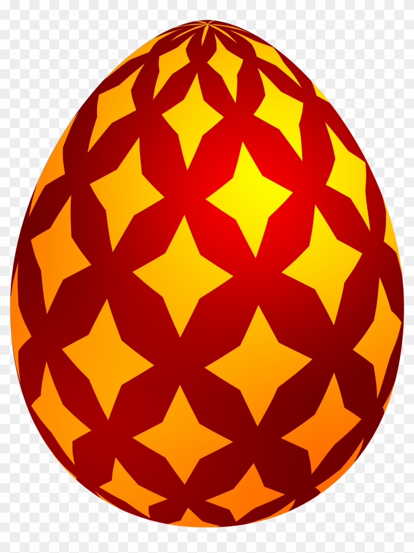 Red Easter Decorative Egg Png Clip Art - Easter Egg Png Transparent #331839