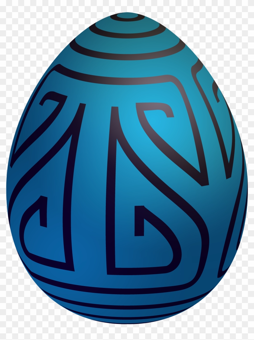 Easter Blue Decorative Egg Png Clip Art - Portable Network Graphics Transparent Png