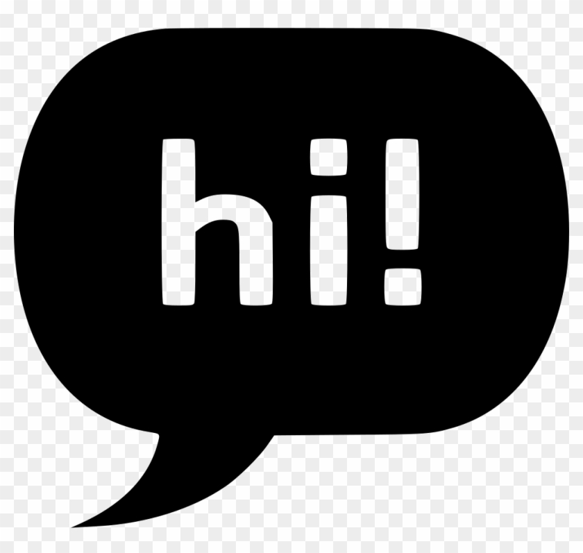 Hi Chat Bubble Svg Png Icon Free Download - Chat Bubble Hi Clipart