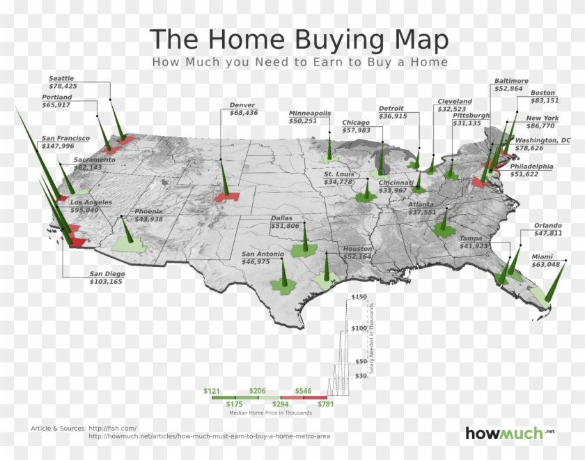 The Home Buying Map Final Image 5a65 - Much You Need To Earn To Buy Clipart #332040