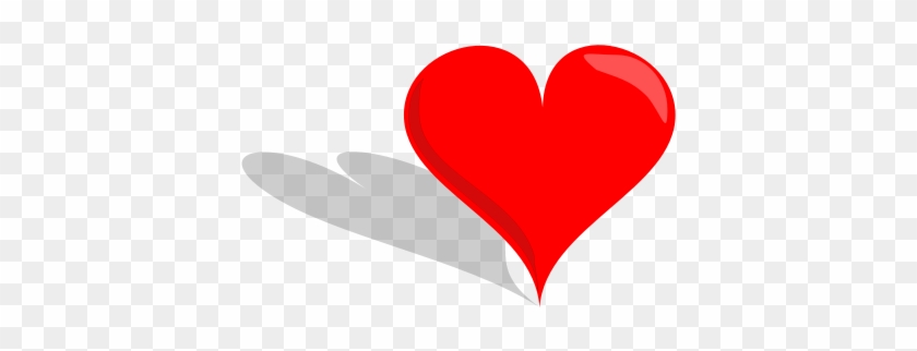 3d Heart Free Vector 4vector - Heart With Shadow Clipart #332070