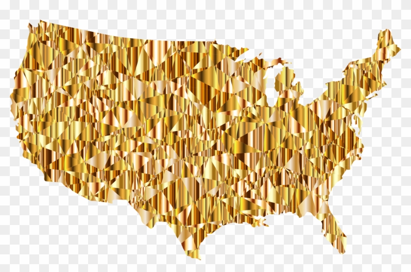 This Free Icons Png Design Of Gold Low Poly America Clipart #332201