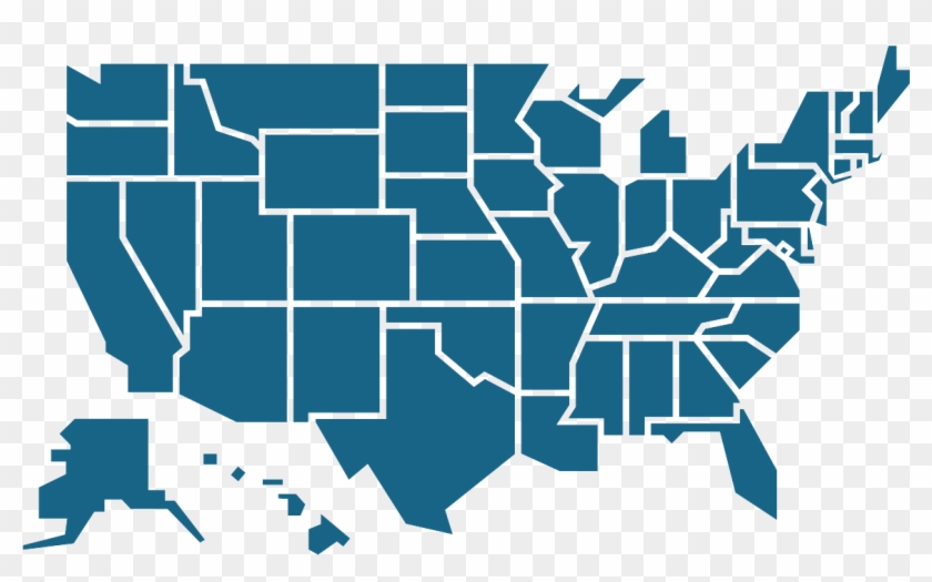 Us Map - Most Popular Social Media By State Clipart