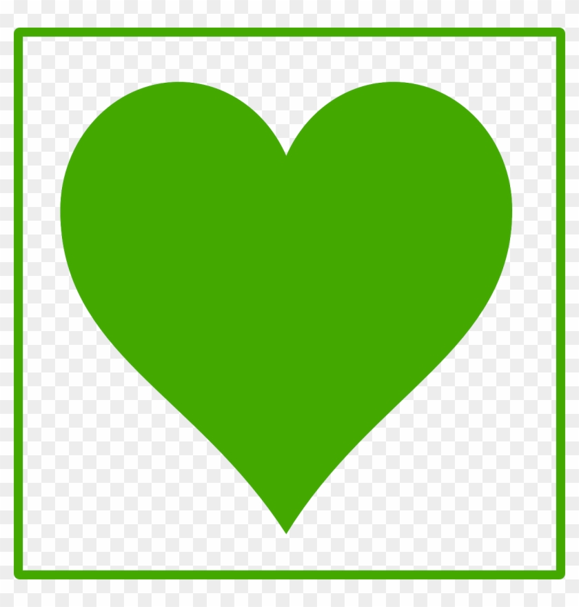 Clip Art Green Hearts - Png Download