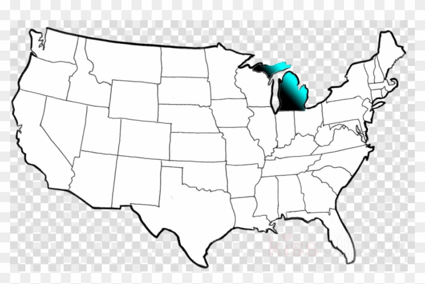 Us Map Transparent - Start Stop Button Png Clipart #332613